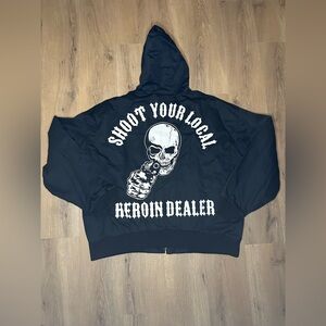 Warren Lotas Shoot Your Local Heroin Dealer ‘Navy’ Jacket